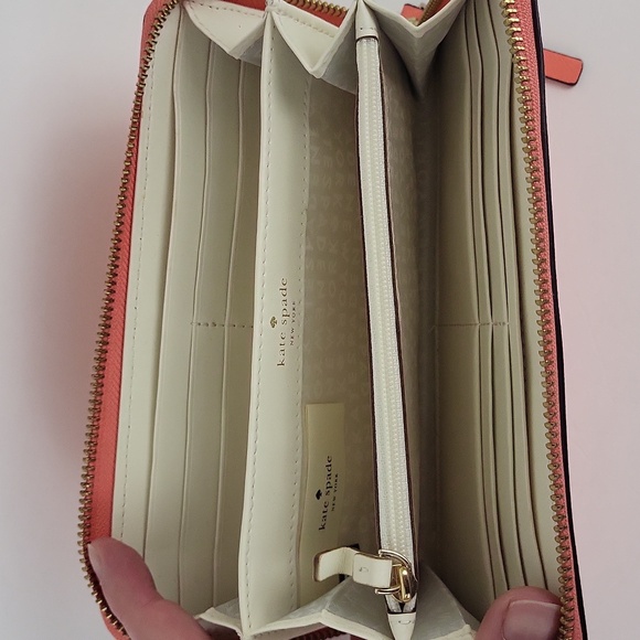 Kate Spade Mikas Pond Stacy in Guava Long Wallet - Picture 7 of 9